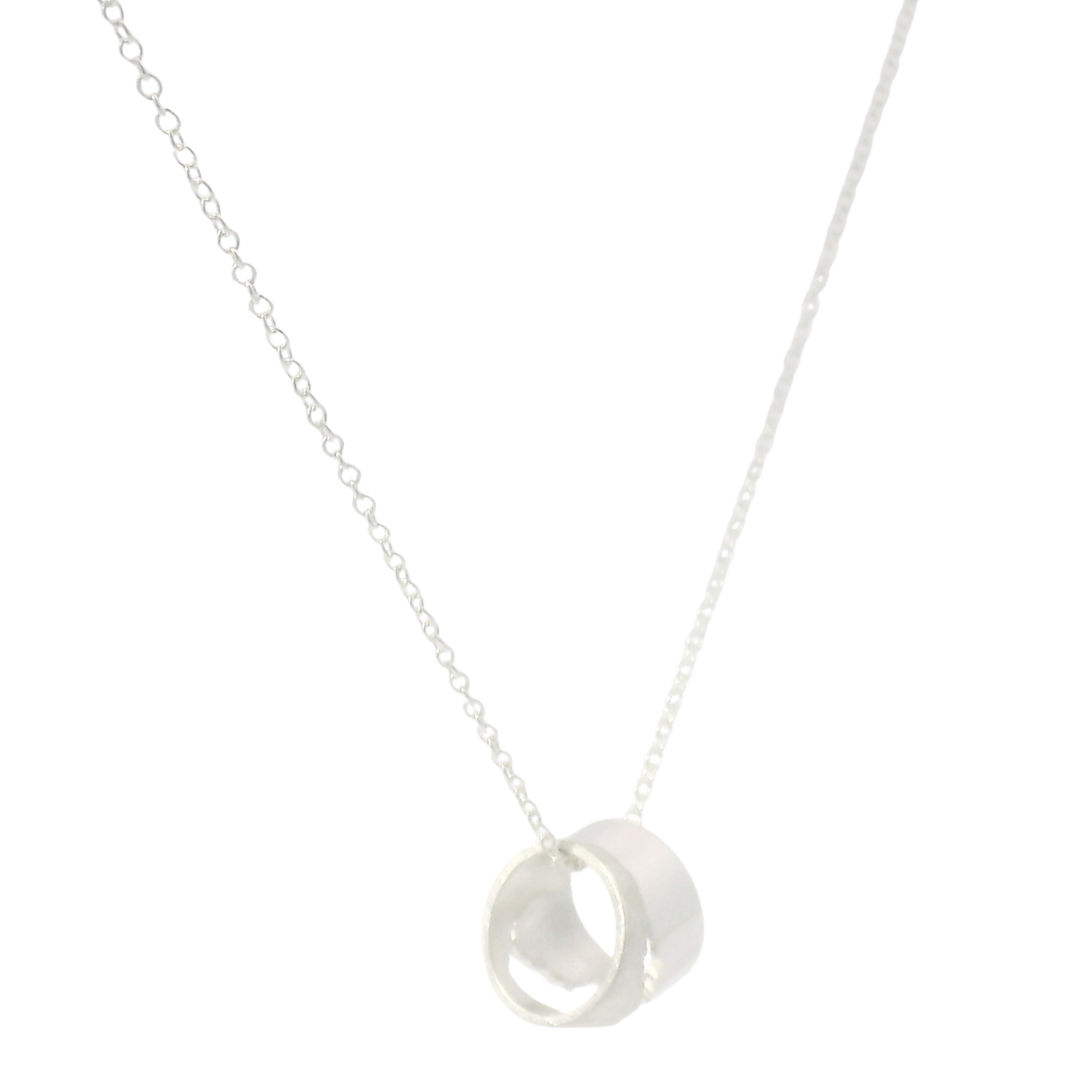 Sterling Silver Interlocking River Pendant - "Yellowstone River"