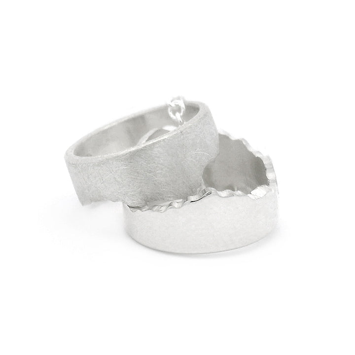 Sterling Silver Interlocking Mountain Range Pendant - "Bridger Mountains"