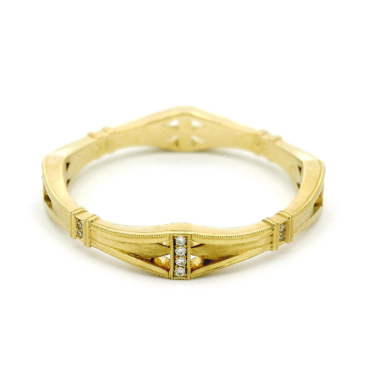 Yellow Gold & Diamond Band - "Helena"
