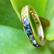 Montana Sapphire Eternity Band - "Rainbow Bright"