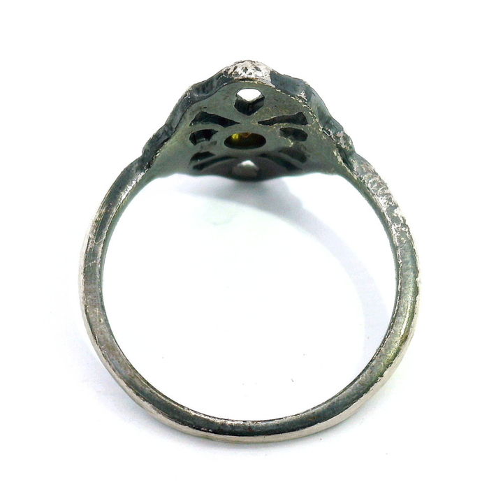 Montana Sapphire & Sterling Silver Ring - "Ember Noir"