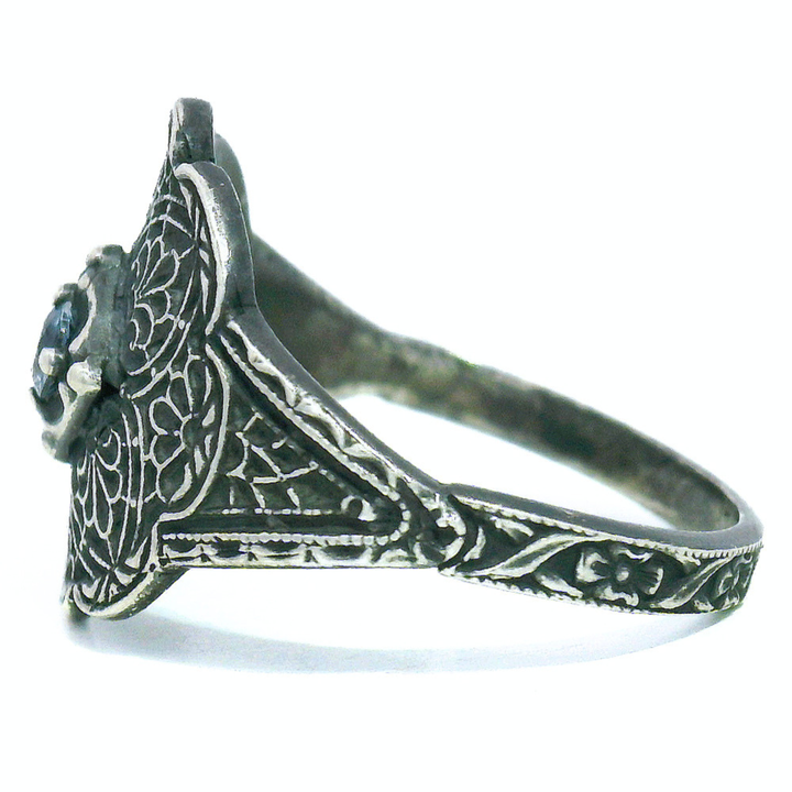 Montana Sapphire & Sterling Silver Ring - "Lace"