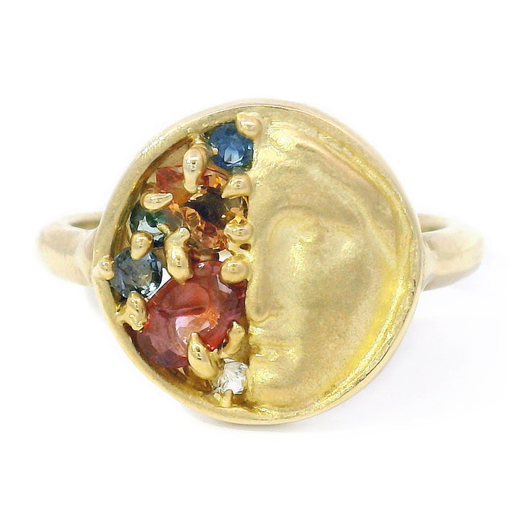 One-of-a-Kind Sapphire & Yellow Gold Ring - "Gold of Memories"