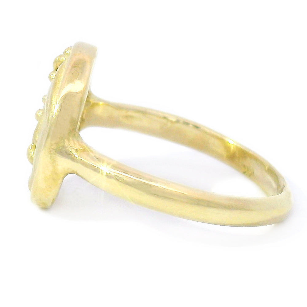 One-of-a-Kind Sapphire & Yellow Gold Ring - "Gold of Memories"