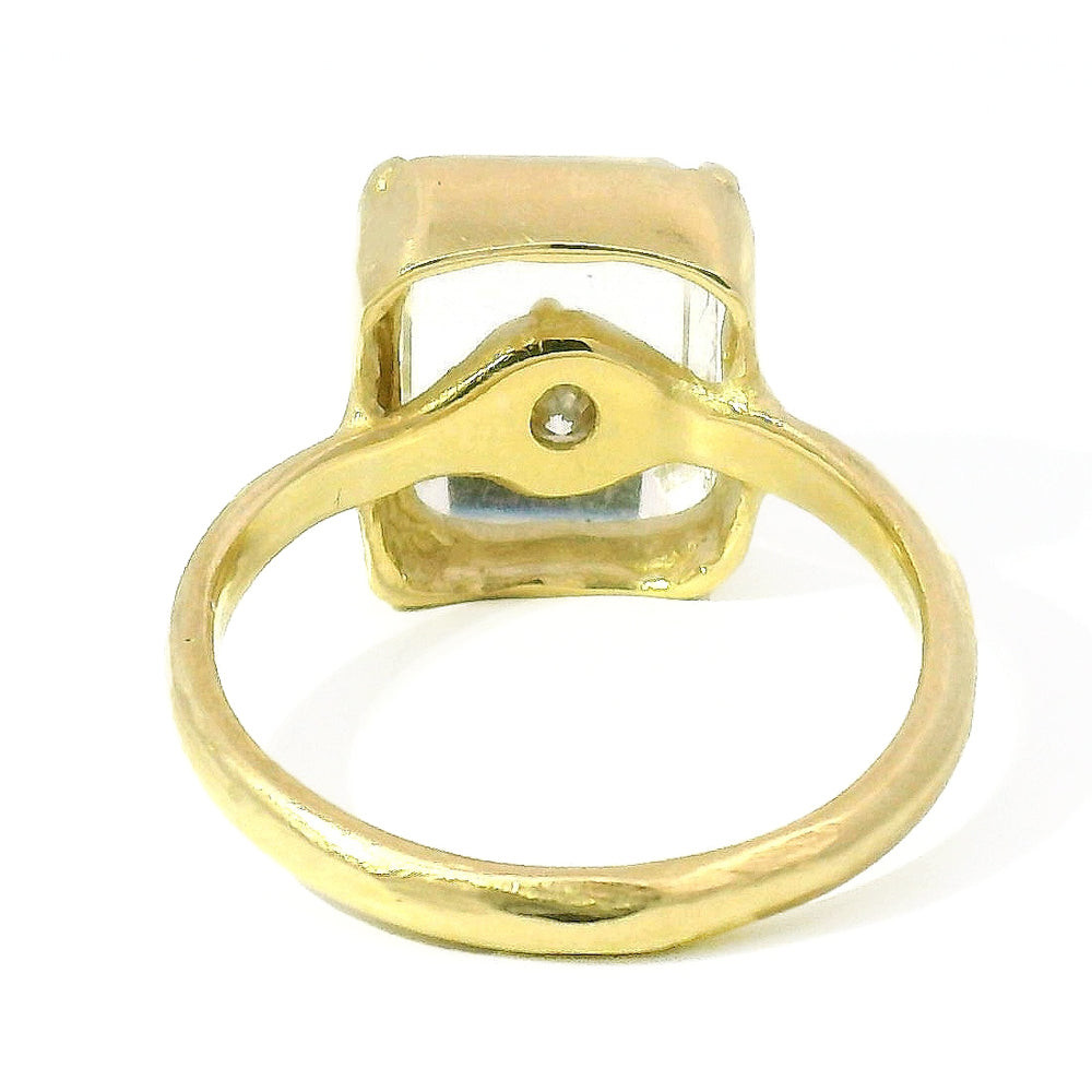 Diamond & Rock Crystal Fashion Ring - "Mirrored Treasure"