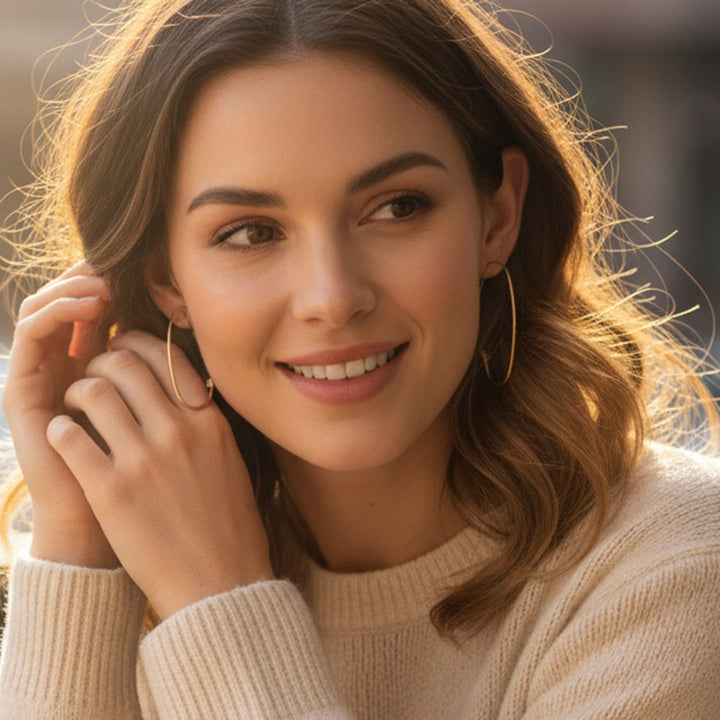 Baguette Diamond Earrings in Yellow Gold - "Gold Dream"