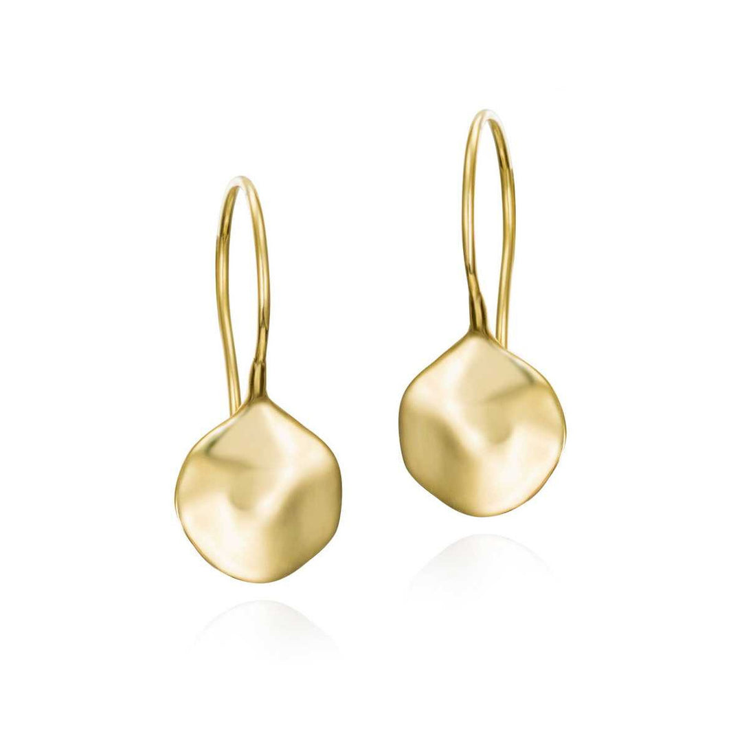 Sculptural 18K gold vermeil drop earrings by Jorge Revilla