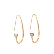 Baguette Diamond Earrings in Yellow Gold - "Gold Dream"