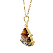 One-of-a-Kind Montana Agate & Diamond Necklace - "River Bank"