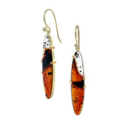 One-of-a-Kind Montana Agate & Diamond Earrings - "Iron Ridge"