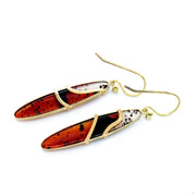 One-of-a-Kind Montana Agate & Diamond Earrings - "Iron Ridge"