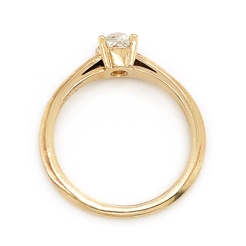 Peruzzi Diamond Yellow Gold Solitaire Ring - "Timeless Treasure"