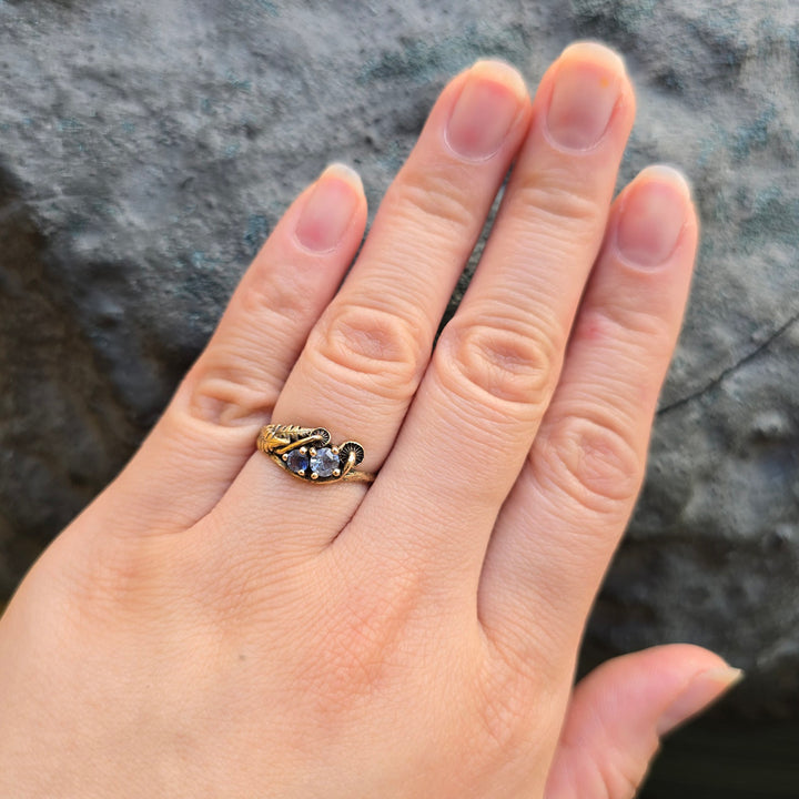 Montana Sapphire & Yellow Gold Ring - "Paulina"