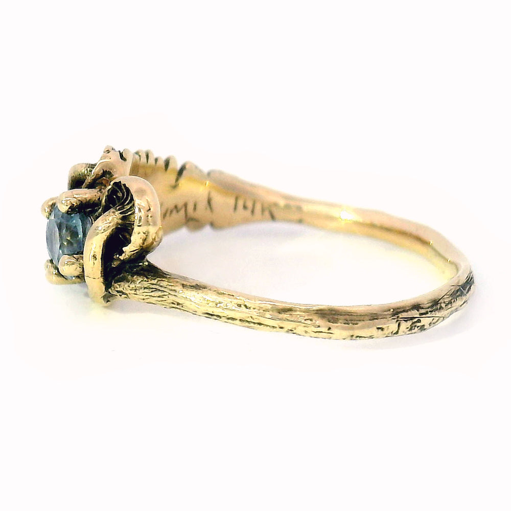 Montana Sapphire & Yellow Gold Ring - "Paulina"