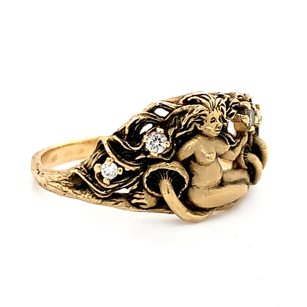 Diamond & Yellow Gold Ring - "Lightkeeper"