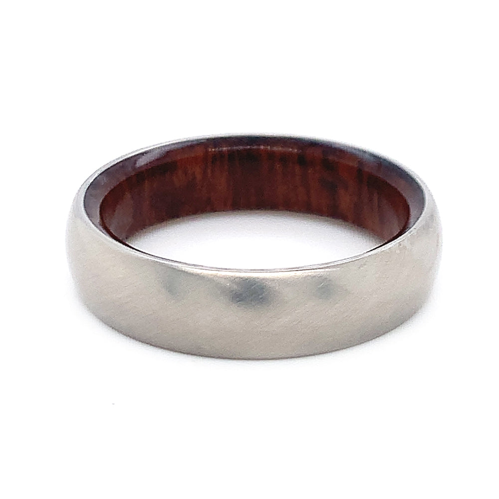Titanium and Desert Iron Wood Band