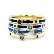 Yogo Sapphire & Enamel Band - "Rock Candy Deep Blue"