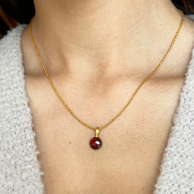 24K Gold Vermeil & Garnet Necklace