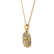 Diamond & Yellow Gold Pendant - "Flora"