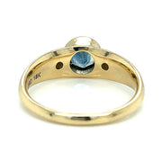 Montana Sapphire & Diamond Three Stone Ring - "Rock Candy Oasis"