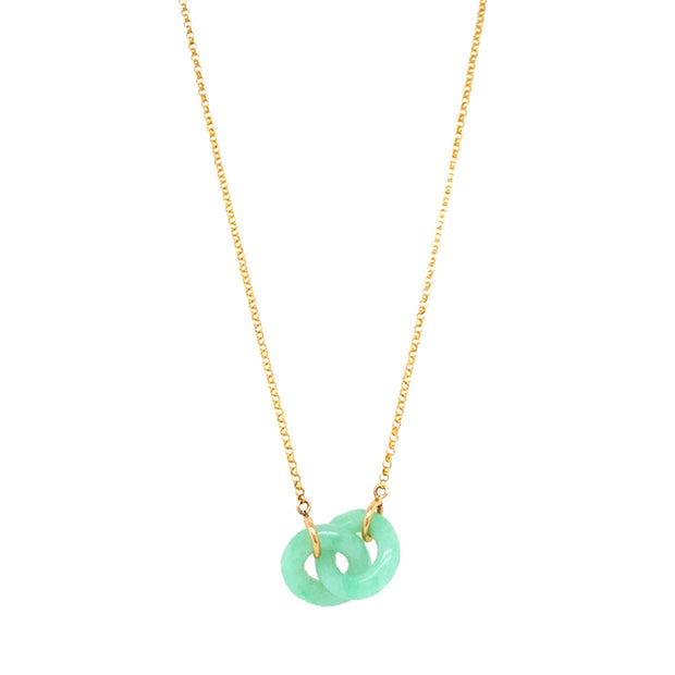 Natural Burmese Jadeite Interlocking Disk Necklace - "Eden"