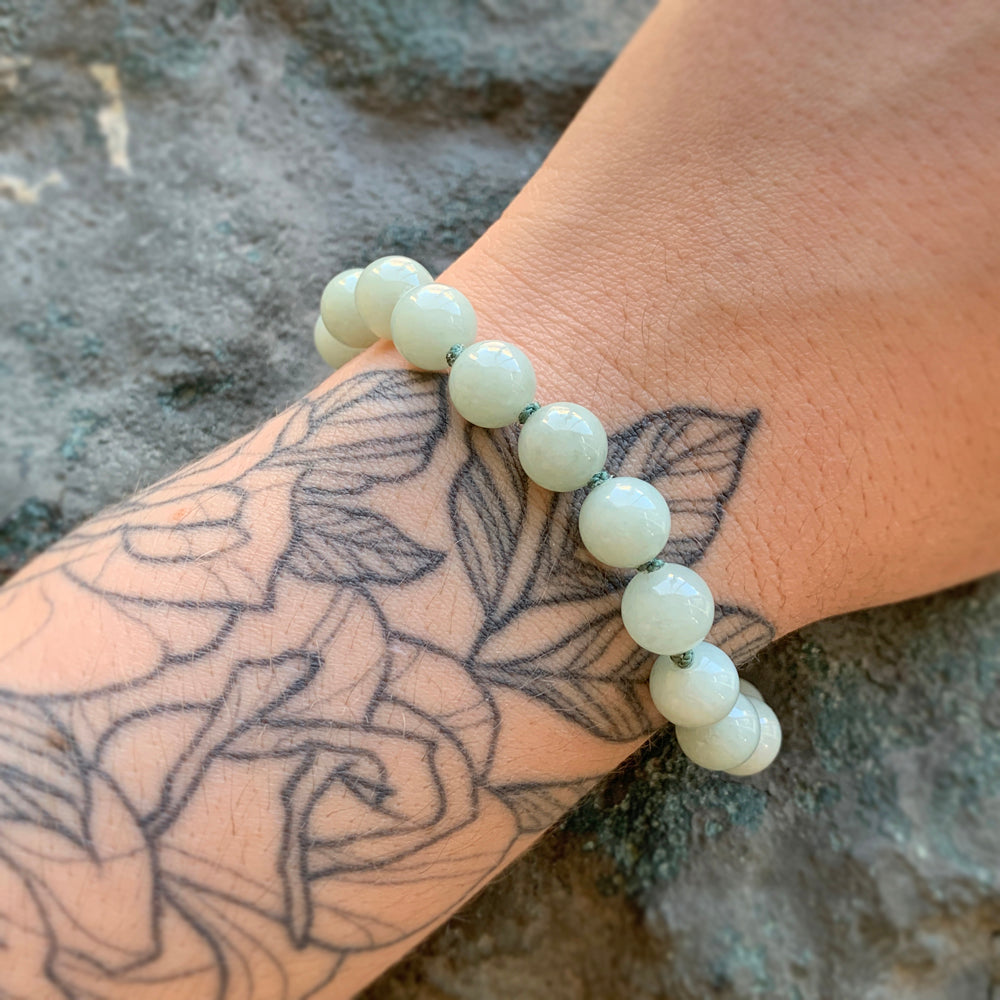 Jadeite Beaded Bracelet - "Celina"