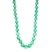 Jadeite & Yellow Gold Beaded Necklace - "Amity"