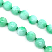 Jadeite & Yellow Gold Beaded Necklace - "Amity"