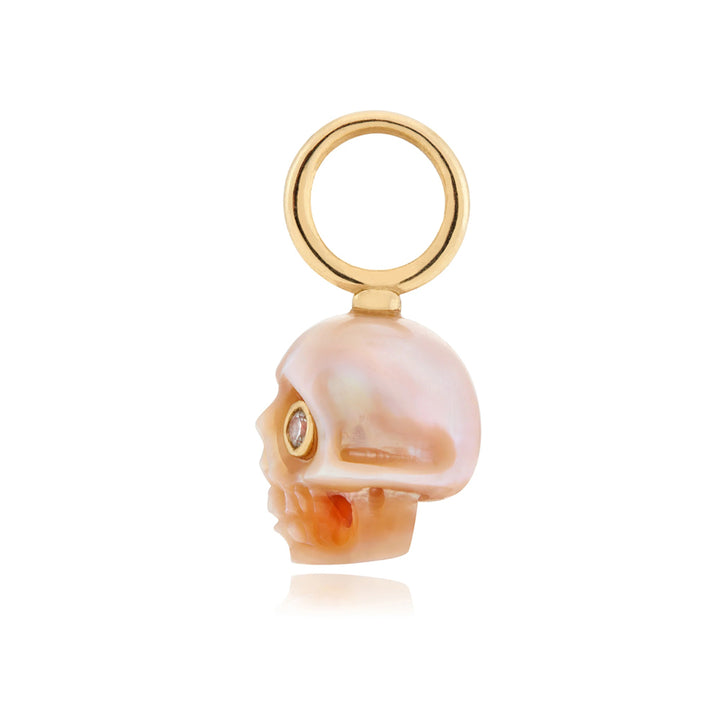 Hand-Carved Freshwater Pearl Pendant "Skull"