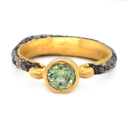 Green Montana Sapphire Ring - Vetus "Lyra"