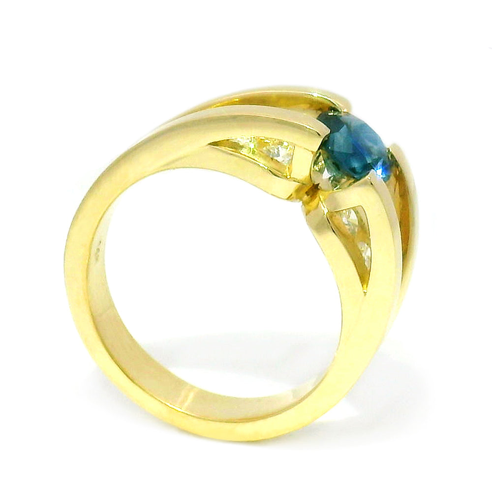 Montana Sapphire & Diamond Ring - "Cutbank"
