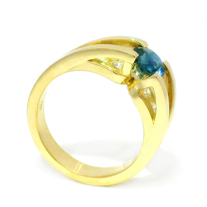 Montana Sapphire & Diamond Ring - "Cutbank"