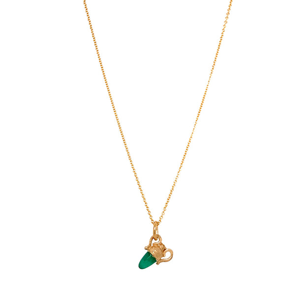 Emerald & Yellow Gold Pendant - "Emerald Amphora"