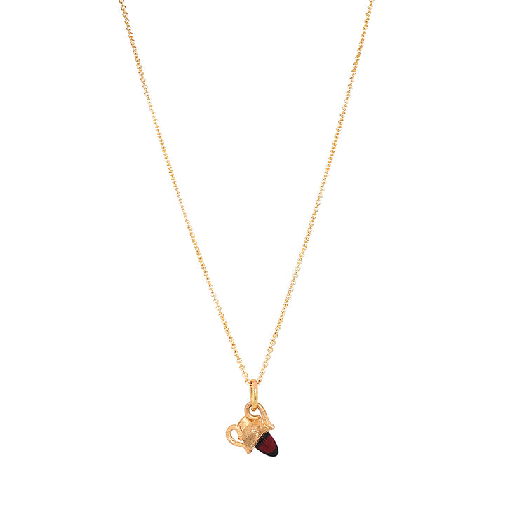 Garnet & Yellow Gold Pendant - "Garnet Amphora"