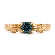 Montana Sapphire & Yellow Gold Gauntlet Ring - "Stronghold"