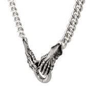 Sterling Silver Double Gauntlet Necklace - "Solemn Oath"