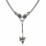 Sterling Silver Double Gauntlet Necklace - "Solemn Oath"