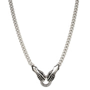 Sterling Silver Double Gauntlet Necklace - "Solemn Oath"