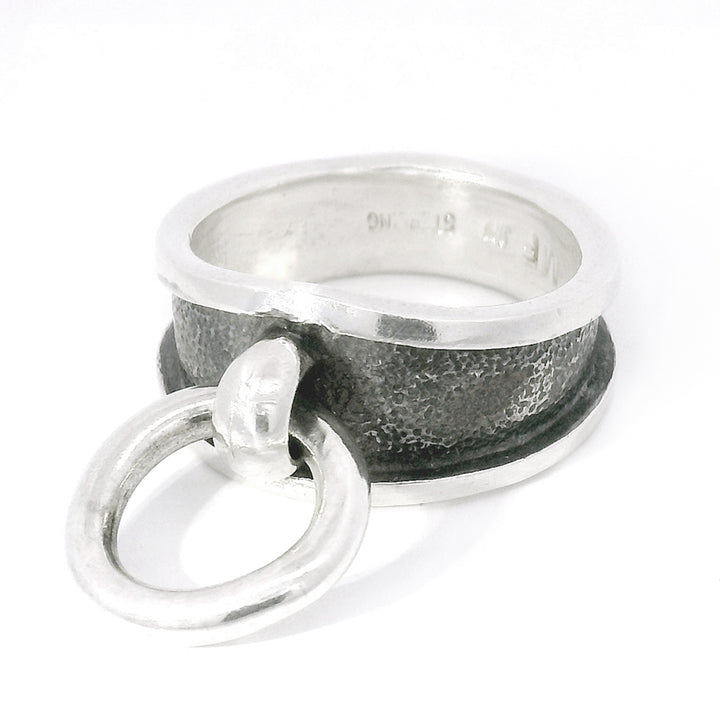 Oxidized Sterling Silver Ring - "Tether"