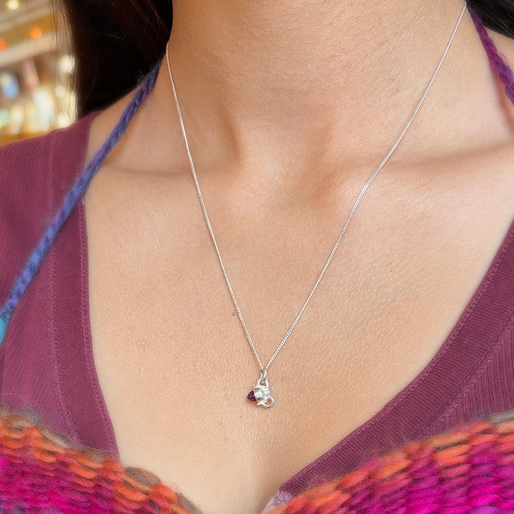 Amethyst & Silver Pendant - "Amethyst Amphora"