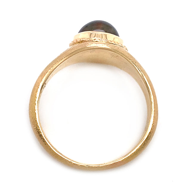 Yellow Gold & Montana Sapphire Ring - "Battle Royale"