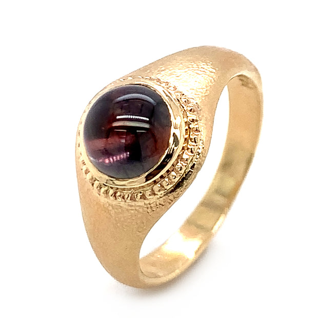 Yellow Gold & Montana Sapphire Ring - "Battle Royale"