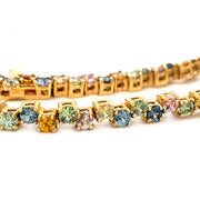 Montana Sapphire Tennis Bracelet - "Rainbow Stepping Stones"