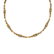 Diamond & Yellow Gold Collar Necklace - "Path"