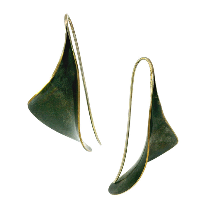 Bronze Flare Drop Earrings - "Lily"