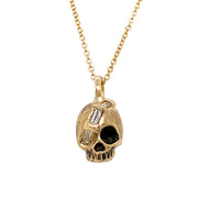 One-of-a-Kind Diamond & Yellow Gold Skull Pendant - "El Cráneo"