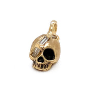 One-of-a-Kind Diamond & Yellow Gold Skull Pendant - "El Crá­neo"