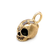 One-of-a-Kind Diamond & Yellow Gold Skull Pendant - "El Crá­neo"