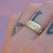 Celestial Yellow Gold & Diamond Ring - "A Sprinkle of Stars"