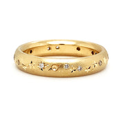 Celestial Yellow Gold & Diamond High Domed Ring